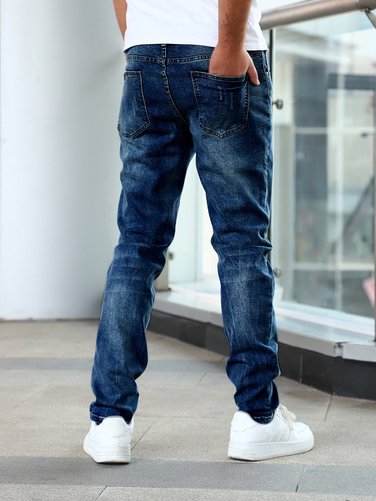 Finiks Gravity | Slim Fit Stretch Men's Youth Blue Casual Pants | Product image 4