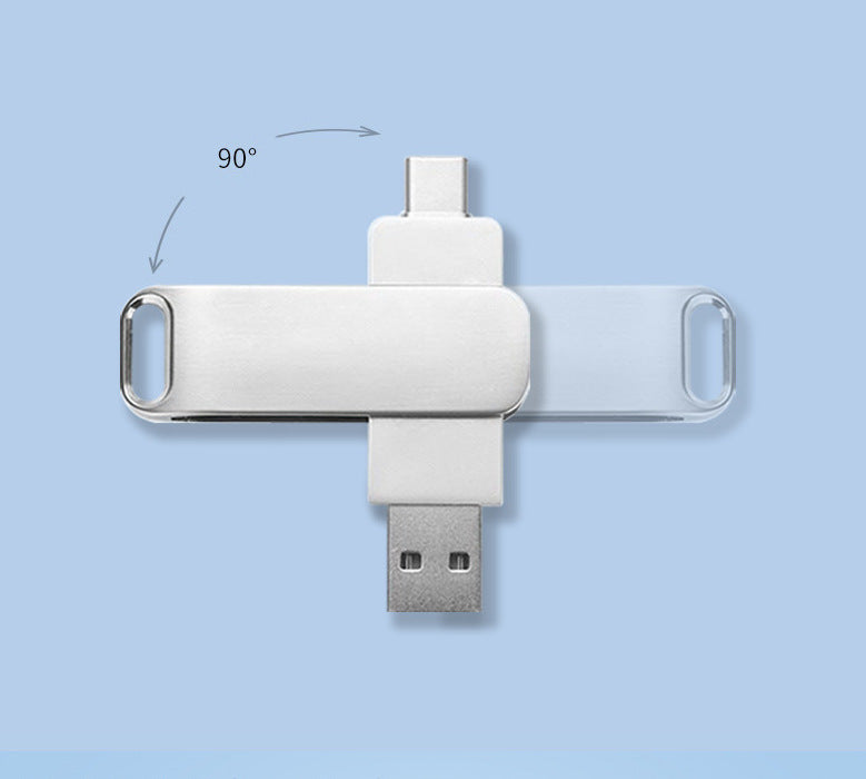 Kingston USB-C flash drive with rotating metal body