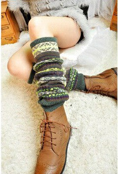 Warm Knitted Leg Warmers & Boot Socks - alternate view
